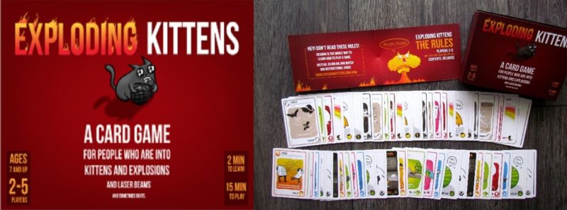 top board game hấp dẫn, Mèo nổ, exploding kitten,exploding kittens